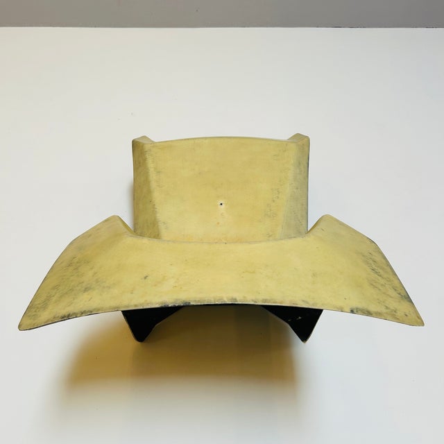Yellow Fiberglass Armchair, 1980s For Sale - Image 8 of 14