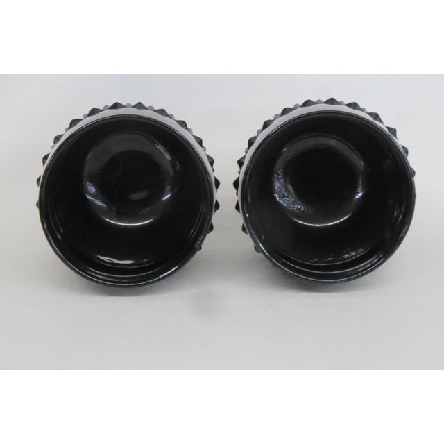 Glass Indiana Glass Tiara Pair of 2 Glasses Cameo Black Diamond Point Tumblers 4953b For Sale - Image 7 of 9
