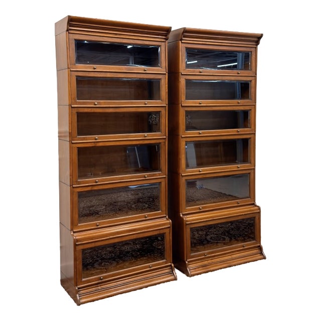 English Bookcases in the style of Globe Wernicke, Set of 2 For Sale