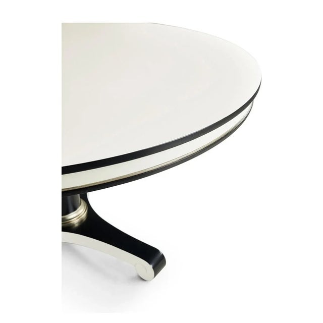 2020s Classic Black and White Dining Table For Sale - Image 5 of 6