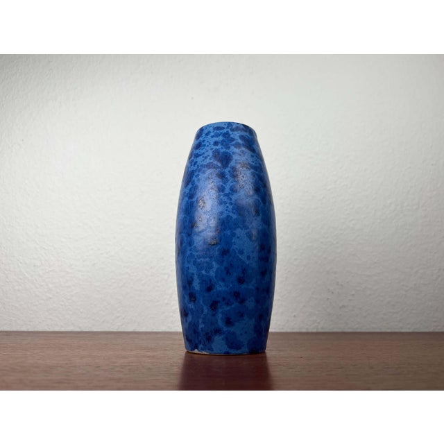 Vintage Blue West German Pottery Vase from Scheurich, 1970s, in Very Good conditions. Designed 1970 to 1979 This piece has...
