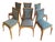 Vintage German Art Deco Dining Chairs in Pear Wood, 1890s, Set of 6 For Sale