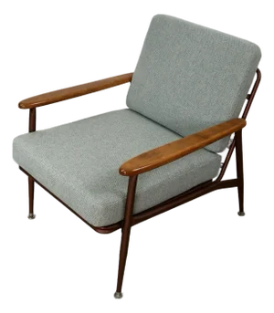 1950’s Mid-Century Modern Baumritter Metal & Wood Lounge Chair