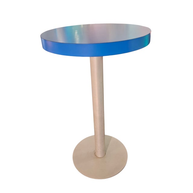 Light Blue Bistro Table For Sale - Image 5 of 5
