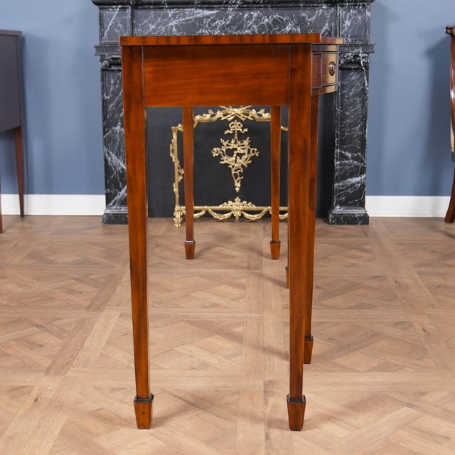 Brown Three Drawer Mahogany Sideboard For Sale - Image 8 of 12