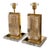 Pair of Modern Gold Dust Murano Block Lamps For Sale