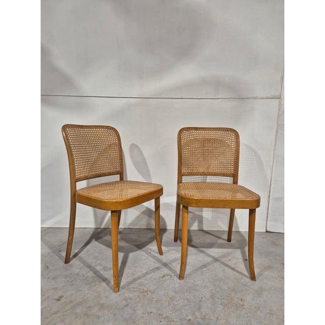 Pair of Vintage Ligna Chairs with Webbing Seat, 1960s For Sale - Image 4 of 8