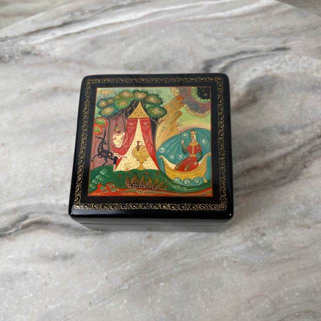 Period: 1970s Styles: Folk Art, Traditional Artist/Maker: Kholuy Artel (Proletarian Art Factory) Place of Origin: USSR...