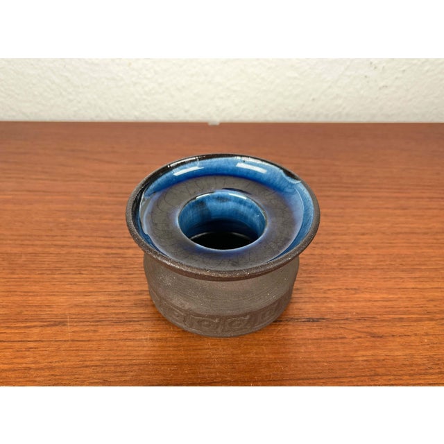 Mid-Century Modern Danish Studio Pottery Candleholder from Jørgen Finn Petersen and Peter Fitzner, 1960s, in Very Good...