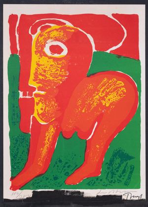 Bengt Lindstrom, Personnage abstrait, Lithograph