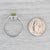 Metal New 1.60ctw Round Peridot Diamond Halo Ring 14k White Gold Size 6.5 Engagement For Sale - Image 7 of 8