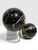 Contemporary Two Polished Petrified Wood Organic Spheres. For Sale - Image 3 of 10