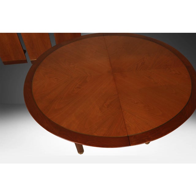 Mid-Century Modern Michael Taylor for Baker Furniture Walnut Extension Dining Table For Sale - Image 9 of 17