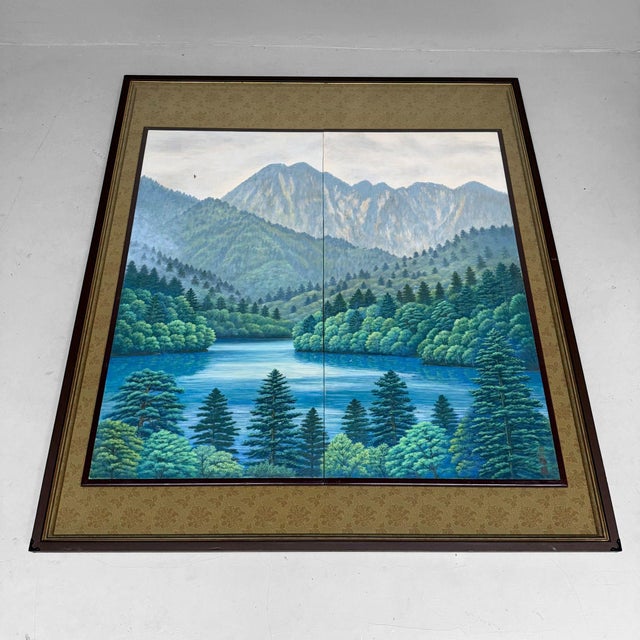 Tsuru-Ri, Mountain Landscape, 1970s, Oil For Sale - Image 16 of 16
