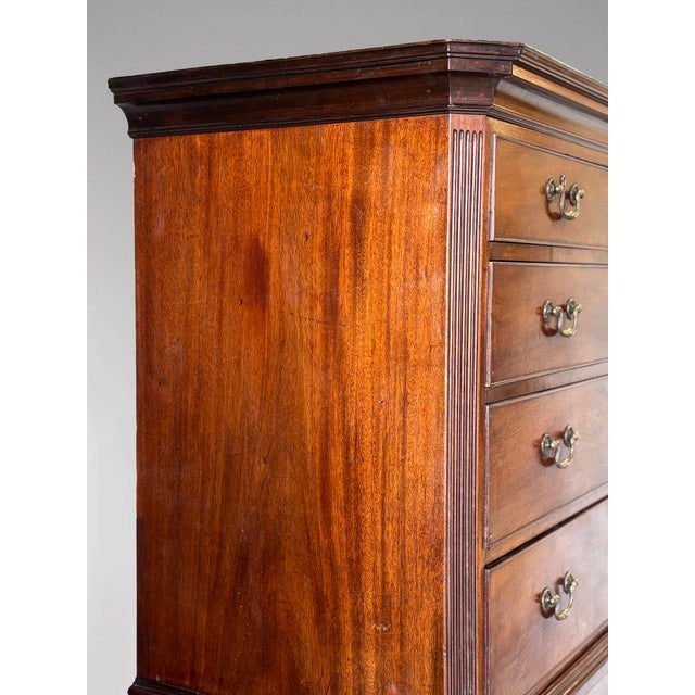 Late 18th Century Antique George III Mahogany Chest, 1780 For Sale - Image 5 of 10