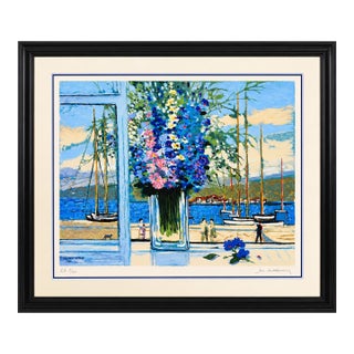 1980s Michel-Henry “Delphiniums” Artist’s Proof Serigraph e.a. 5/50 For Sale