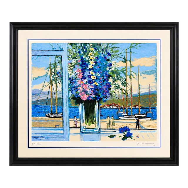 1980s Michel-Henry “Delphiniums” Artist’s Proof Serigraph e.a. 5/50 For Sale