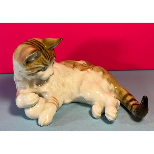Lorenz Hutschenreuther Porcelain Cat Figurine # 2050 | Chairish