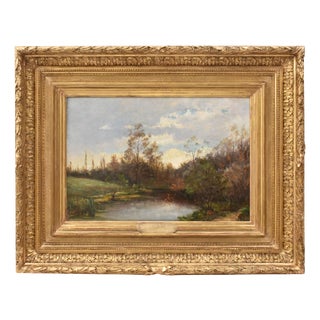 Théodore Gardère, Landscape of Dordogne, 19th Century, Oil Painting on Canvas, Framed For Sale