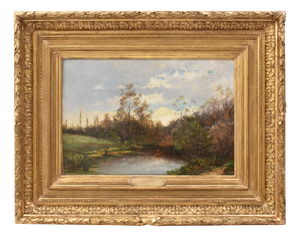 Théodore Gardère, Landscape of Dordogne, 19th Century, Oil Painting on Canvas, Framed