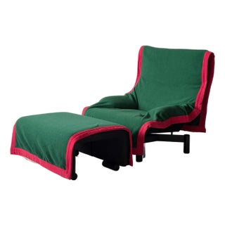 1980s Sinbad Chair + Ottoman by Vico Magistretti for Cassina For Sale
