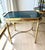 1970s Vintage Pair of Italian Hollywood Regency Faux Bamboo Brass & Verde Marble Butler’s Tray Tables For Sale - Image 5 of 10