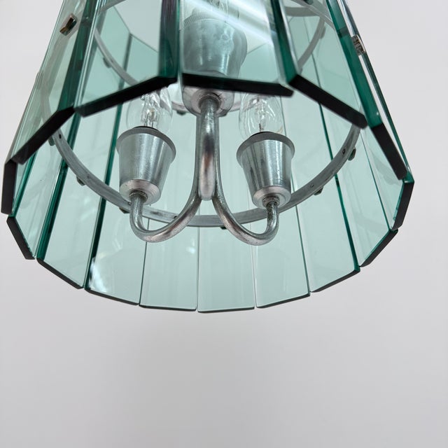 Mid-Century Glass Pendant Lamp by Veca, 1970s, Italy For Sale - Image 16 of 18