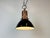Industrial Italian Black Enamel Factory Lamp with Iron Top, 1950s For Sale - Image 18 of 18