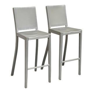 Philippe Starck for Emeco Hudson Barstools, Pair For Sale