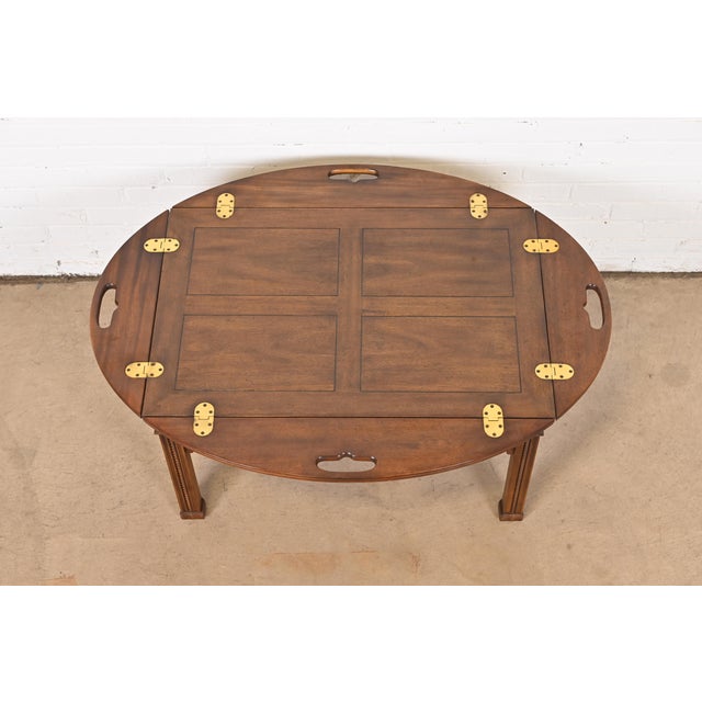 Henredon Chippendale Carved Mahogany Butler's Coffee Table Chairish