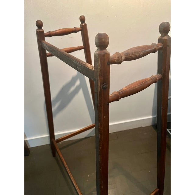 Antique Wooden Walker-Utility Rack-Decorative Object For Sale - Image 4 of 7