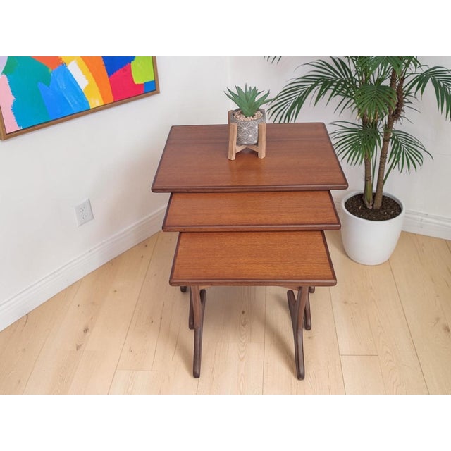 Mid-Century Modern Mid-Century Modern Teak Fresco Nesting Tables from G Plan, 1960s, Set of 3 For Sale - Image 3 of 16
