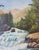 Traditional Vintage Signed River Landscape Painting by Tooie-Original Mid-20th Century Mountain Stream Scene on Board. For Sale - Image 3 of 10
