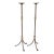 Vintage 30” Sculptural Iron Candlesticks With Aged Patina, Pair For Sale