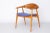 Vintage Beech and Teak Armchair with Blue Upholstery, Germany, 1960s For Sale - Image 4 of 10