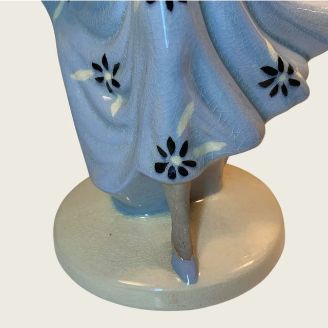 Art Deco Original Art Deco California Pottery Padre Regal Dancing Girl Artist Signed 1940 For Sale - Image 3 of 5