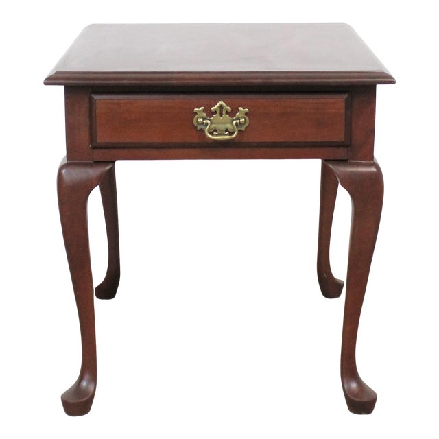 Pennsylvania House Cherry Queen Anne End Table With Drawer Chairish