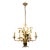1970s Italian Mid-Century Tole Five Light Chandelier With Gathered Blue Flowers, Grasses and Wheat Stalks For Sale
