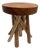Natural Wood Sculptural Stool With Nine Legs For Sale