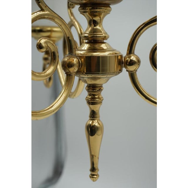 White Vintage Art Deco Style Chandelier For Sale - Image 8 of 11