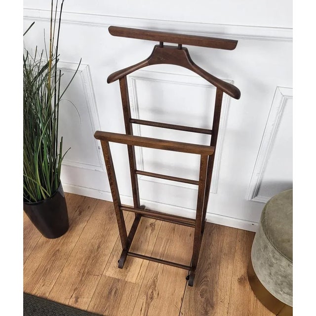 Mid-Century Italian Wood Valet Stand Dressboy, 1970s For Sale - Image 4 of 9