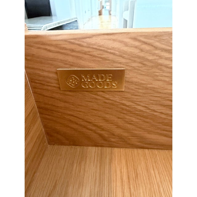 Made Goods Shagreen & Antique Mirror Nightstand – 3 Drawer – Designer Piece For Sale - Image 9 of 9