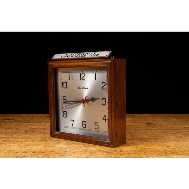 Red Vintage Bulova Observatory Time Clock Salesman Sample For Sale - Image 8 of 18