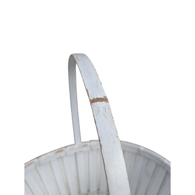 Vintage Hand Painted Tulip Easter Basket With Handle For Sale - Image 10 of 14