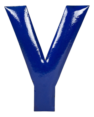 Vintage Enameled Letter Y, 1960s