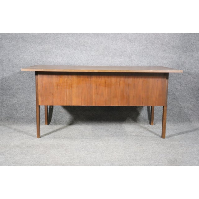 Brown Mid 20th Century Mid-Century Walnut Desk For Sale - Image 8 of 12