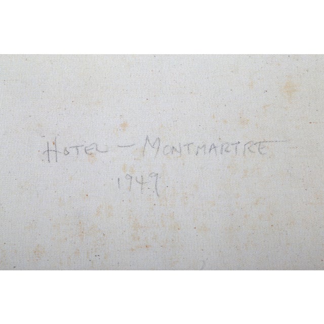 Impressionist Hotel Montmarte, Charles Cobelle Acrylic on Canvas Painting For Sale - Image 3 of 4