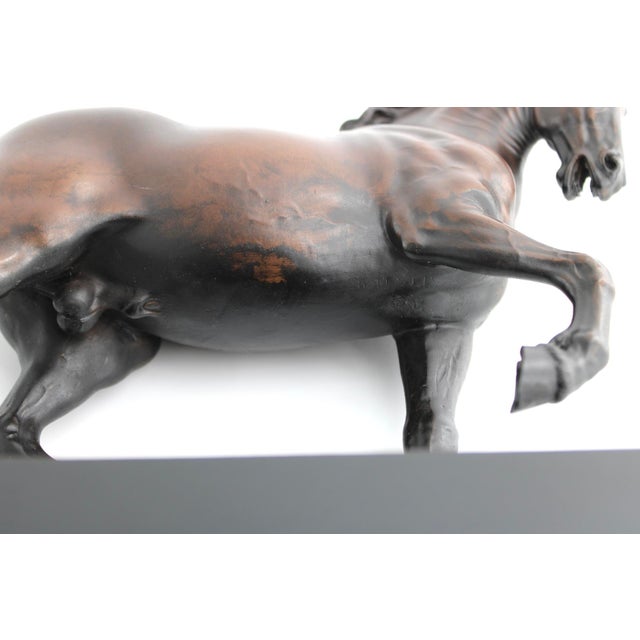 Brown Giovanni Bologna's Bronzed Medici Horse Sculpture, Tabletop 10.5" For Sale - Image 8 of 11