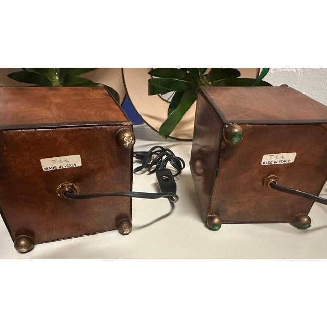 Pair, Hollywood Regency, Italian Tole Cachepot Table Lamps For Sale In West Palm - Image 6 of 11