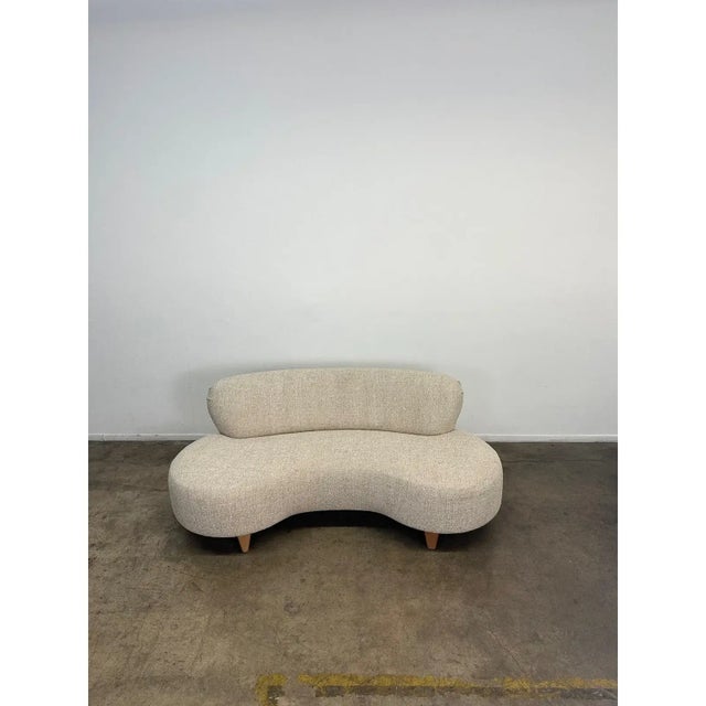 Not Yet Made - Made To Order Made to Order Kidney Loveseat Sofa For Sale - Image 5 of 11